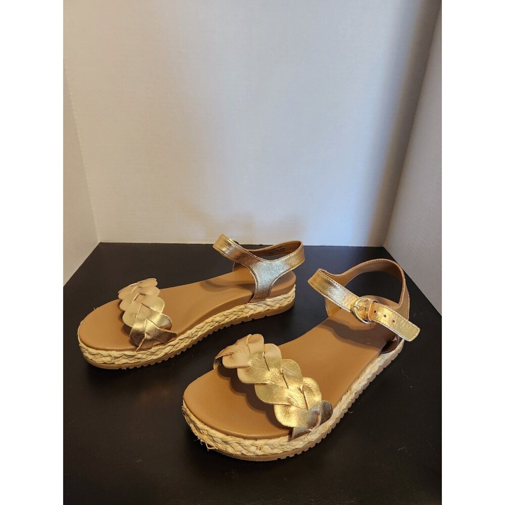 Naturalizer Neila Dark Gold Leather Sandal Women's Size 9.5 W Grecian